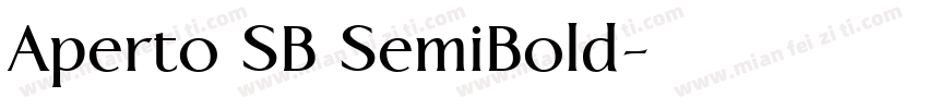 Aperto SB SemiBold字体转换